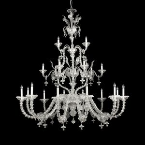 Caesar R0001-12+6+3-C-ML, Rezzonico chandelier in artistic glass