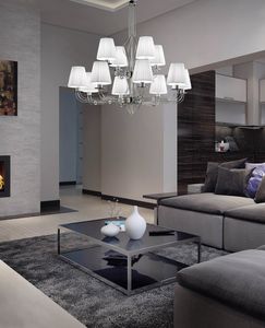 CALLE  85 x H 80, Chandelier with lampshades