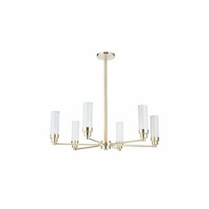 Cannet� Art. BR_P270, Brass chandelier with six arms, glass shades