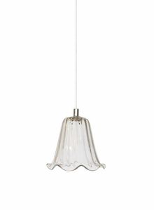 Ceraunavolta AC134 3S INT, Bell-shaped suspended ceiling lamp, in glass