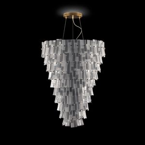 Chimera SS7701-DK, Suspension lamp with listels, gold finishings