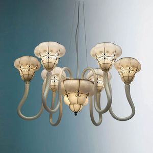 Classic Rs322-040, Chandelier in white glass, classic style