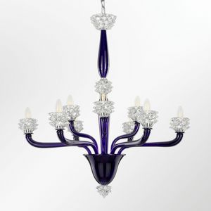Diamante LE0355-6+3-BC, Chandelier with staggered lights, Venetian style