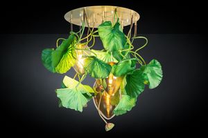 Flower Power Lotus Dichondra + Egg, Decorative floral chandelier