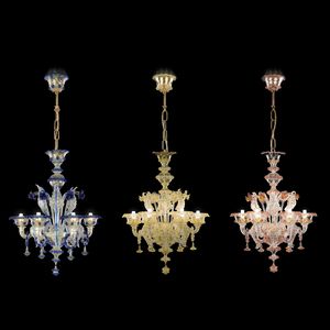 Galliano L0402-6-MB, Classic style chandelier with decorations in various colors