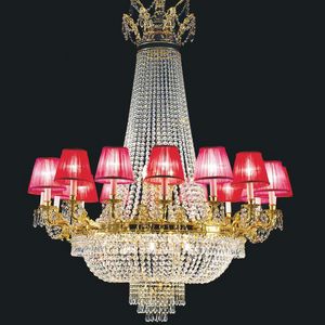 Helena CH-12 G, Suspension lamp with crystal pendants
