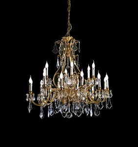 Kerime CH-18 PG, Chandelier with Bohemian crystals