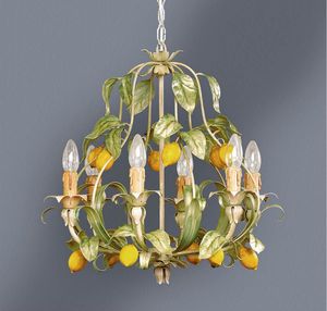 L.4885/6, Chandelier with leaves and lemons decoration