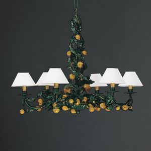 LIMONI HL1062CH-6, Iron chandelier with decorative lemons