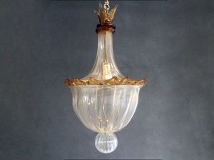 MAIA LANTERN, Classic lamp in amber blown glass