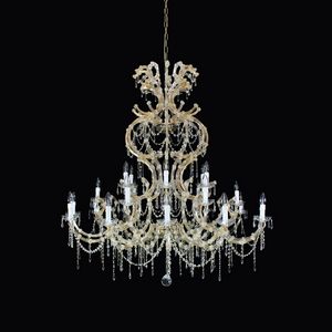 Maria Theresa L5106-24-C-K-1, Chandelier with crest and golden structure