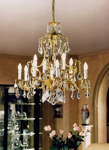 Michel CH-10 G, Chandelier with Swarowski pendants