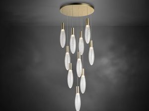 Miox 680/10, Chandelier with hanging Murano glass diffusers