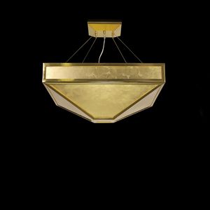 Mystique SS7800-K5K1, Suspension lamp with sheets in gold leaf glass