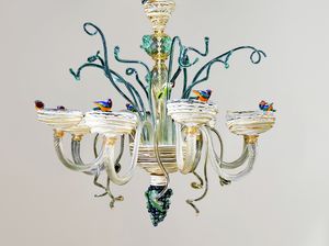 NEST, Venetian artistic glass chandelier