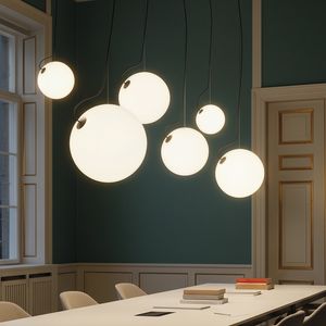 Opera, Spherical suspension lamps, in translucent technopolymer