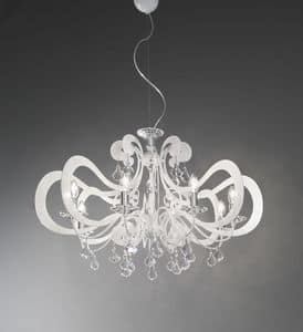 Ornella ceiling lamp, Metal chandelier modern, various finishes