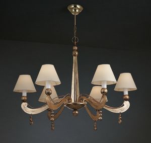 PALLINI HL1094CH-6, Iron chandelier with balls and lampshades
