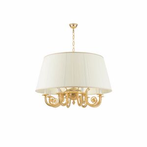 Reggia Art. LF_L_883l, Classic chandelier with fabric lampshade