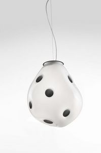 Soffio Ms442-040, Suspension lamp, in white glass
