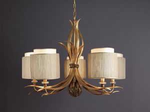 TIMELESS HL1005CH-5, Chandelier with laminated iron leaves