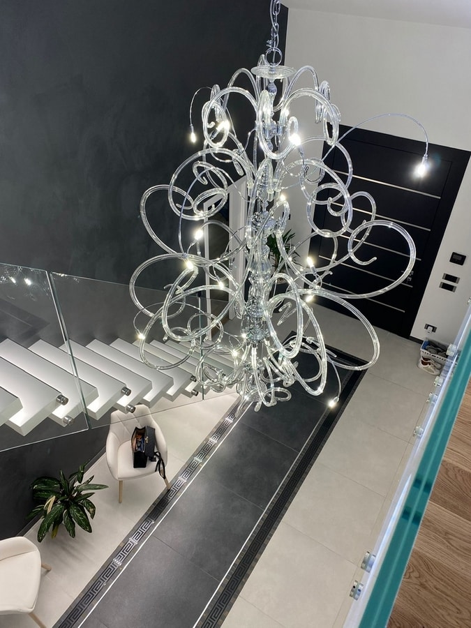 Vanity 1806/L18L, Customizable glass chandelier