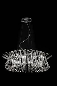 WAVE  80, Suspension lamp in shaped glass