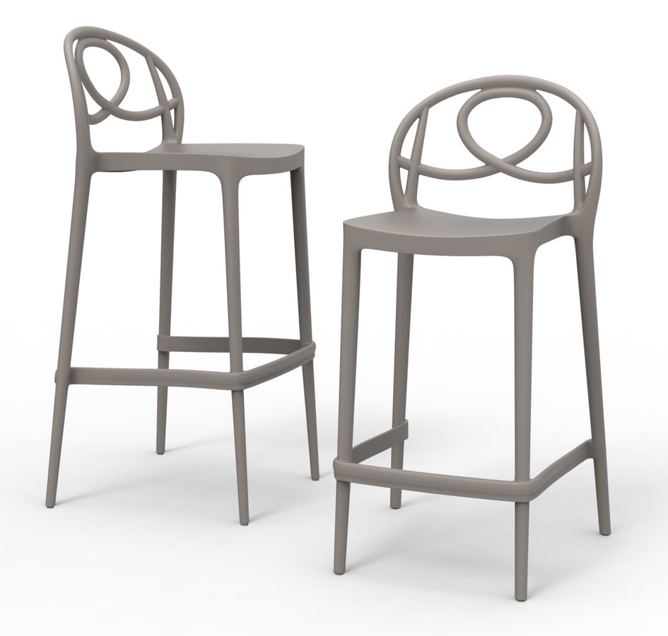 Etoile Bar, Stackable stool in polypropylene