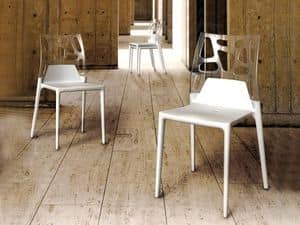 1706, Chair made of plastic and glass fiber, for outdoor