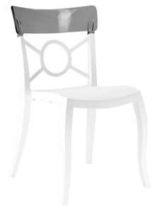 1708, Modern chair in plastic for bars and house