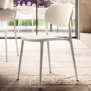 Abby, Lightweight and stackable chair, for indoor and outdoor spaces
