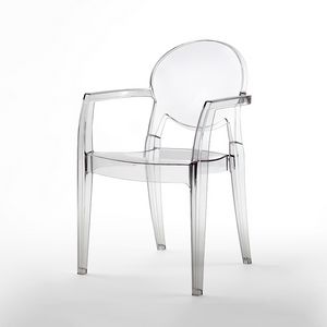 Artic P, Chair in polycarbonate, with armrests