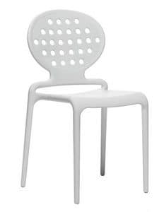 Colette, Modern chair made of technopolimery for outdoor