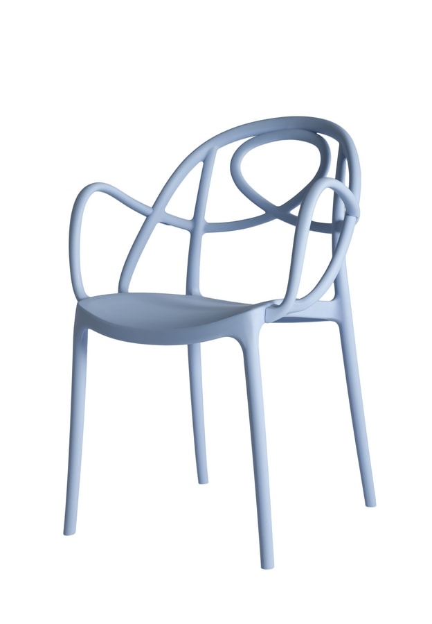 Etoile-P, Lightweight polypropylene chair with armrests