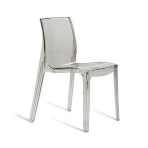 Ice, Monobloc chair made of transparent polycarbonate
