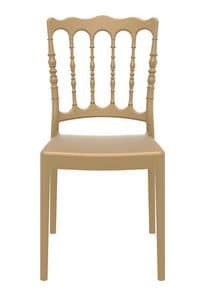 Impero, Resistant polypropylene chair, stackable, for catering