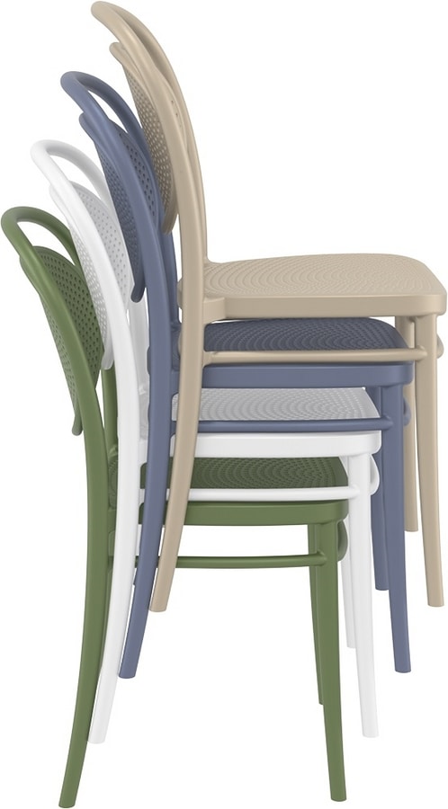 Mabel, Stackable chairs in polypropylene