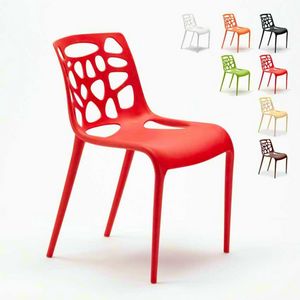 Modern design anti-UV polypropylene chairs GELATERIA Connubia for kitchen and bar - SG613PP, Polypropylene chair for outdoor bar