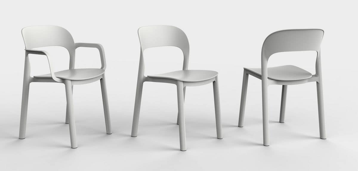 Opal - S, Stackable chair, for bars and hotels, UV resistant