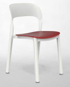 Opale-S, Stackable chair, for bars and hotels, UV resistant