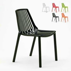 Outdoor and indoor chairs for restaurant bar and stackable polypropylene garden Design LINE - SL677PP, Stackable outdoor chair