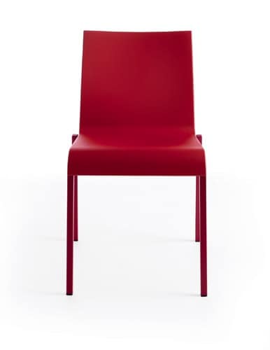 Persia R/FU, Upholstered stackable chair in plastic