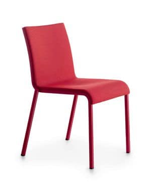 Persia R/FU, Upholstered stackable chair in plastic