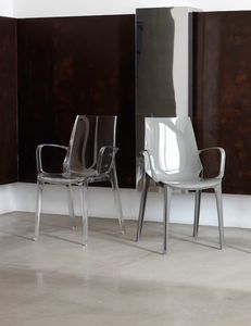PL 2654, Polycarbonate chair with armrests