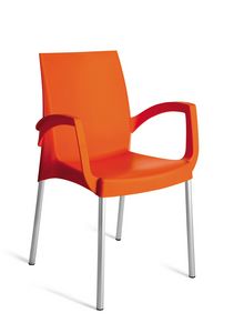 PL 3640, Stackable polypropylene chair for outdoor use