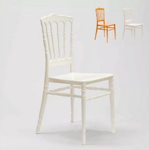 Polypropylene Chair for Kitchen Garden Bar and Restaurant Napoleon III RAI6957, Stackable chair