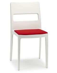 Sai/CU, Polypropylene chair with pillow
