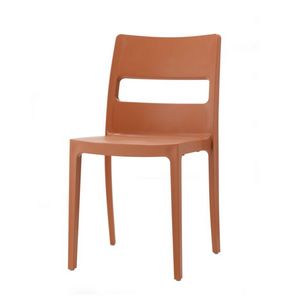 Sai, Stackable chair in technopolymer for indoor and outdoor