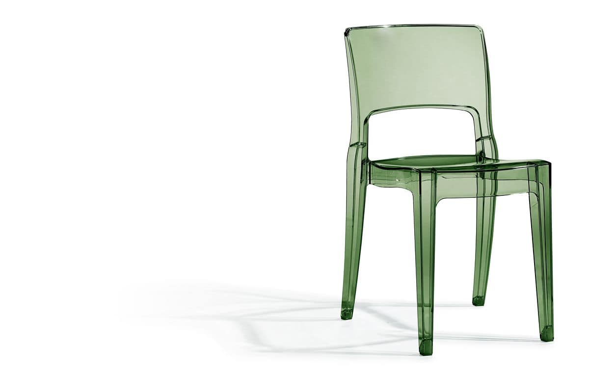 SE 2352.TR, Stackable trasparent plastic chair ideal for bars