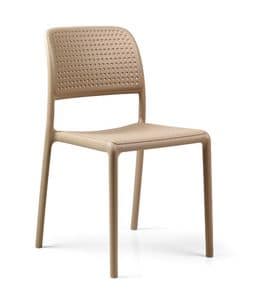SE 7001, Chair in plastic and glass fiber, perforated shell, for bars